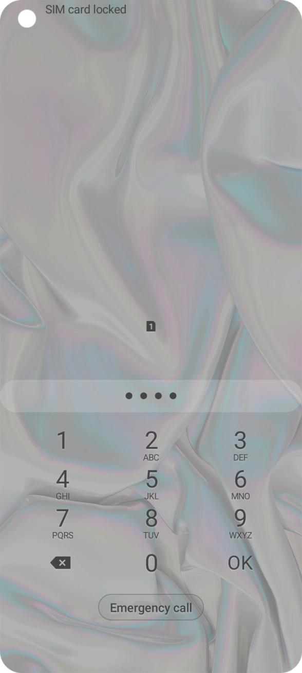 Key in your SIM PIN and press OK. The default SIM PIN is 0000.