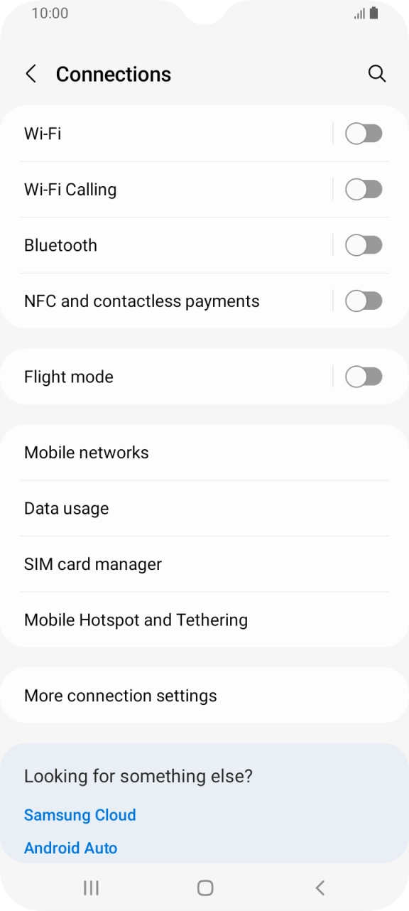 Press Mobile networks.