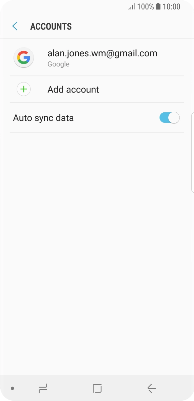 Press Add account. Press Add account.