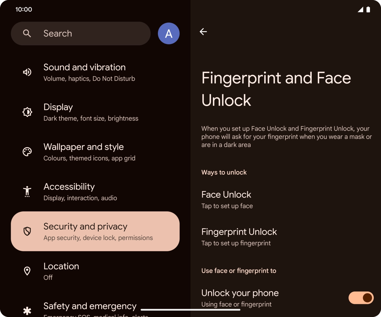 Press Fingerprint Unlock. Press Fingerprint Unlock.