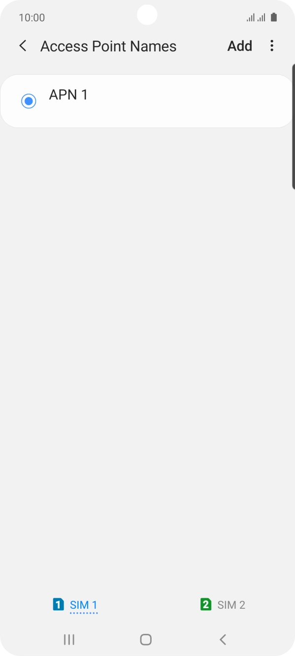 Press the required SIM. Press the required SIM.