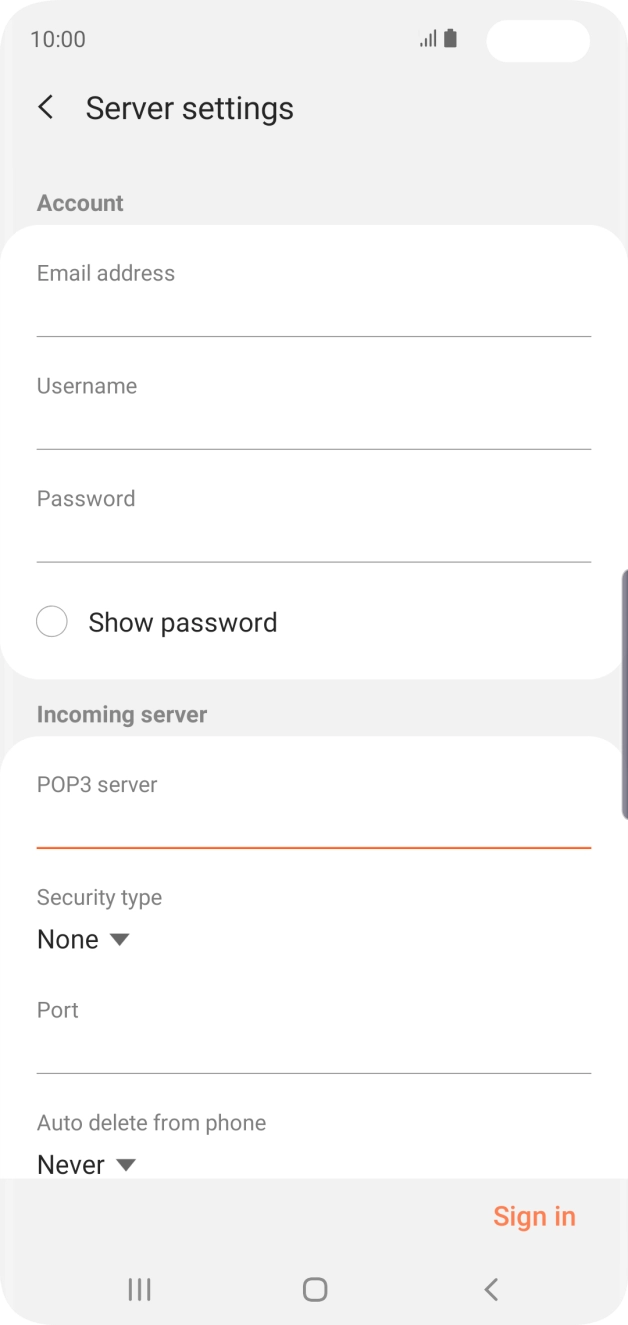 Press the drop down list below 'Security type'. Press the drop down list below 'Security type'.