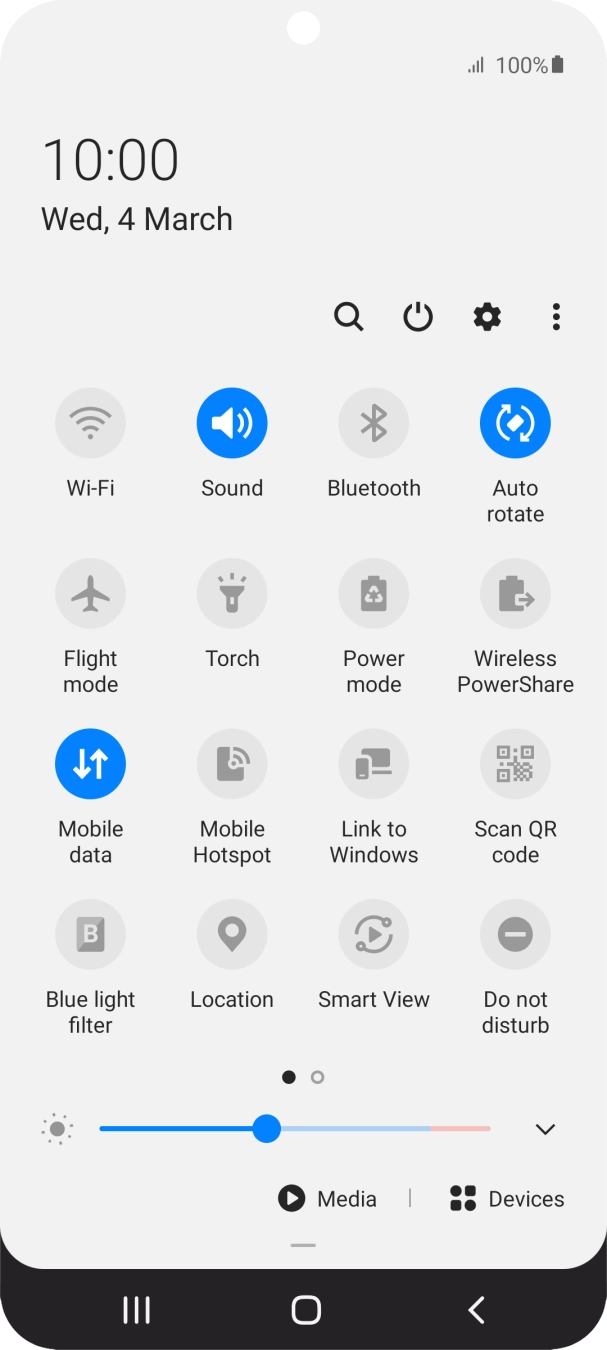 Press the settings icon. Press the settings icon.