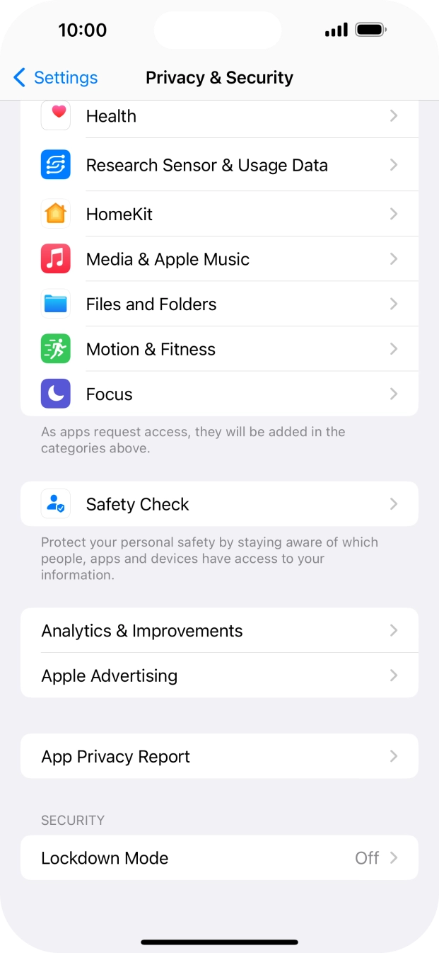 Press App Privacy Report.