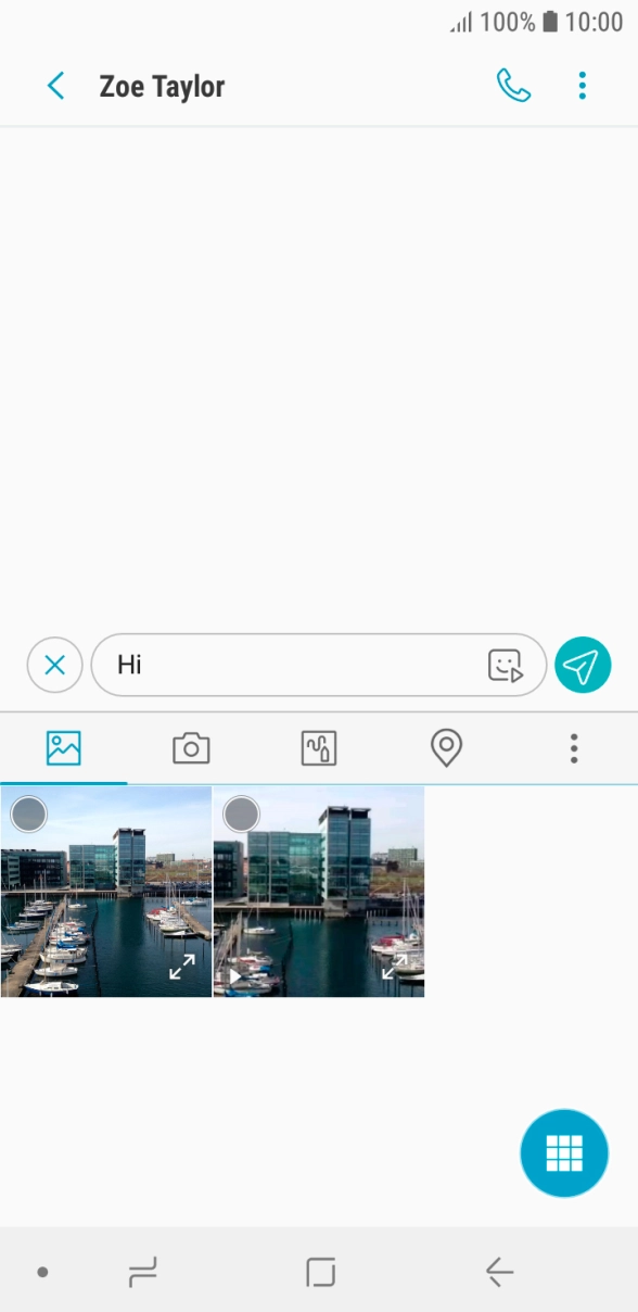 Press the picture icon. Press the picture icon.