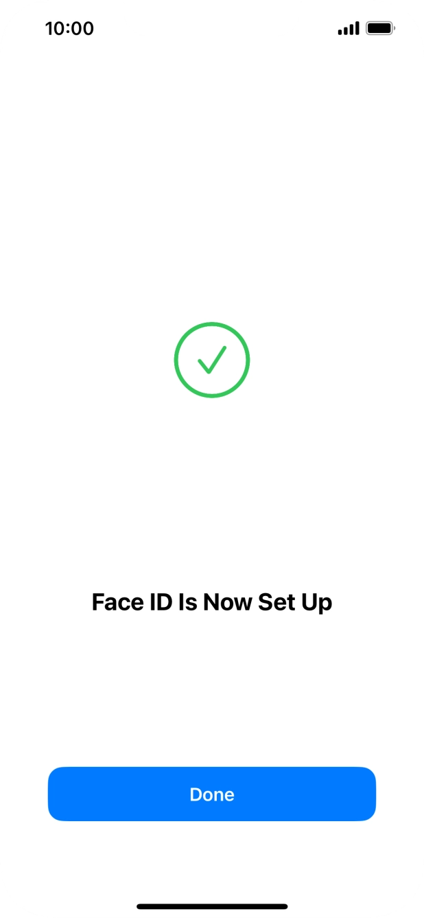 Press Done. If you haven't previously selected a lock code, key in a code of your own choice twice.