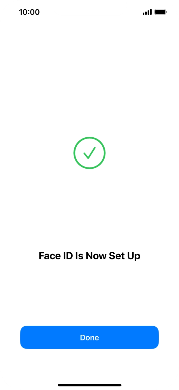 Press Done. If you haven't previously selected a lock code, key in a code of your own choice twice.
