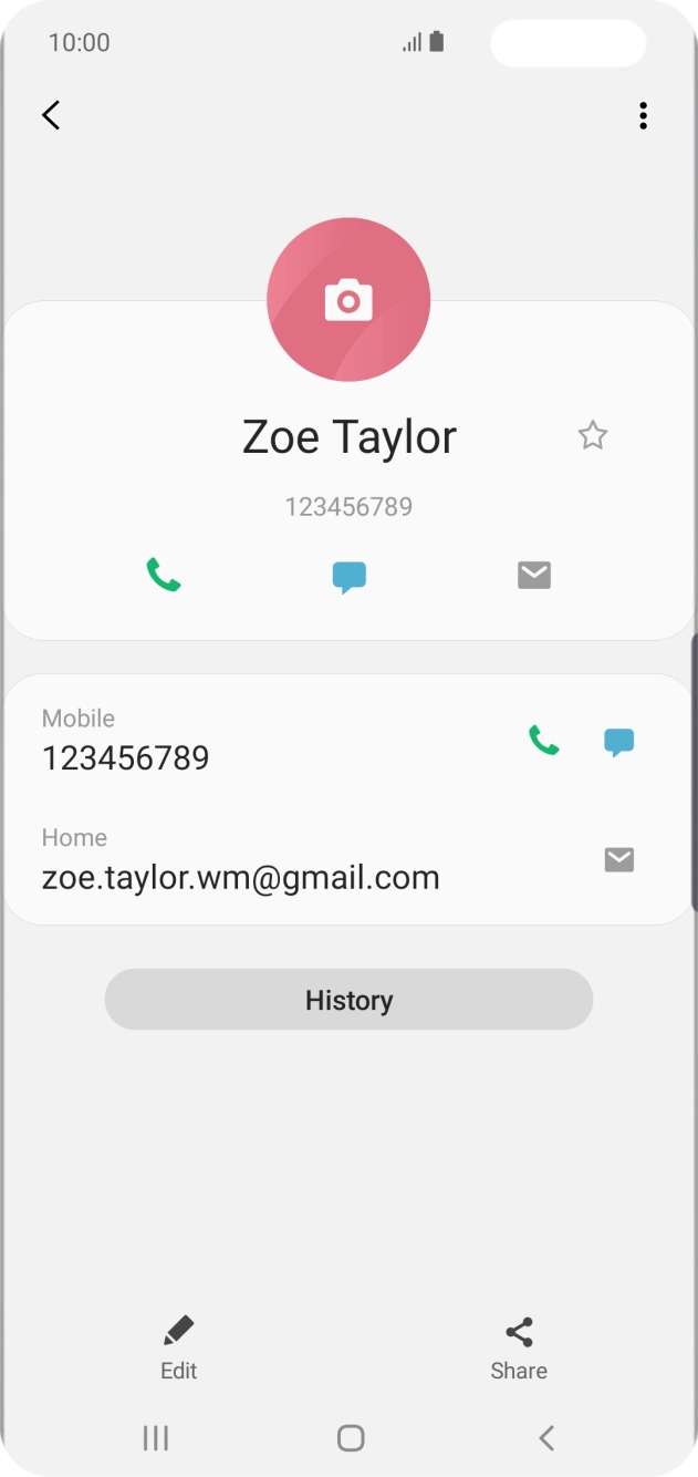 Press the call icon next to the required number.