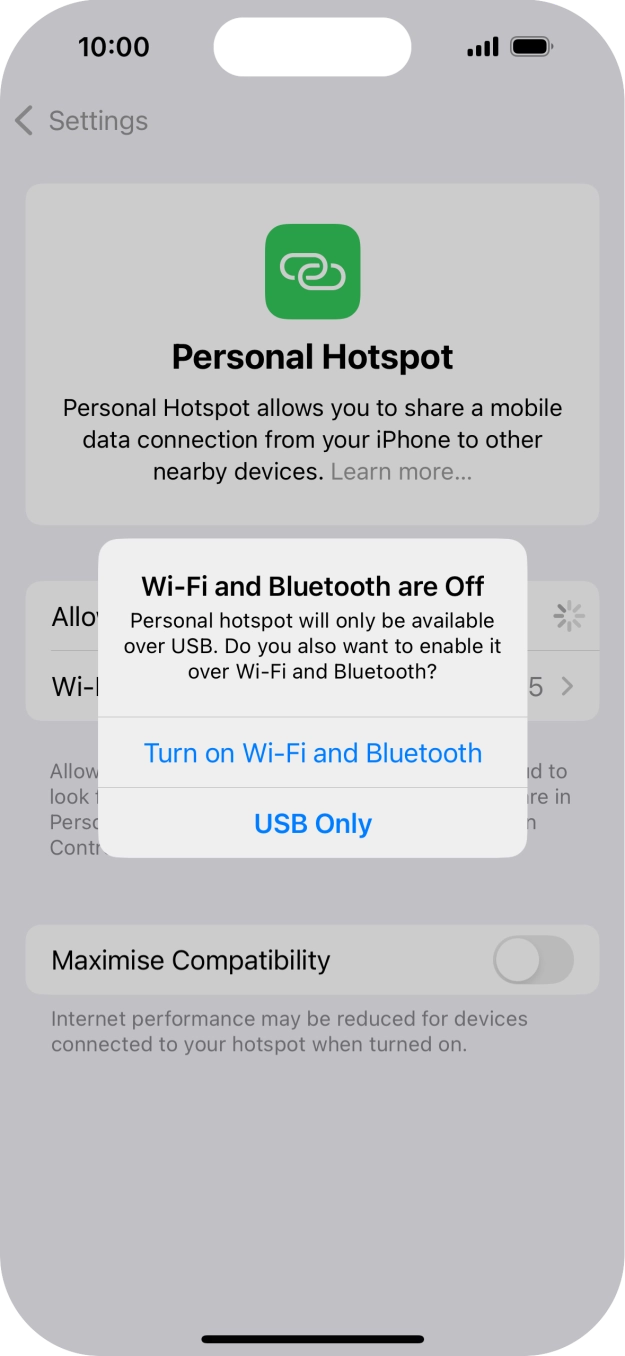 If WiFi is turned off, press Turn on Wi-Fi and Bluetooth.