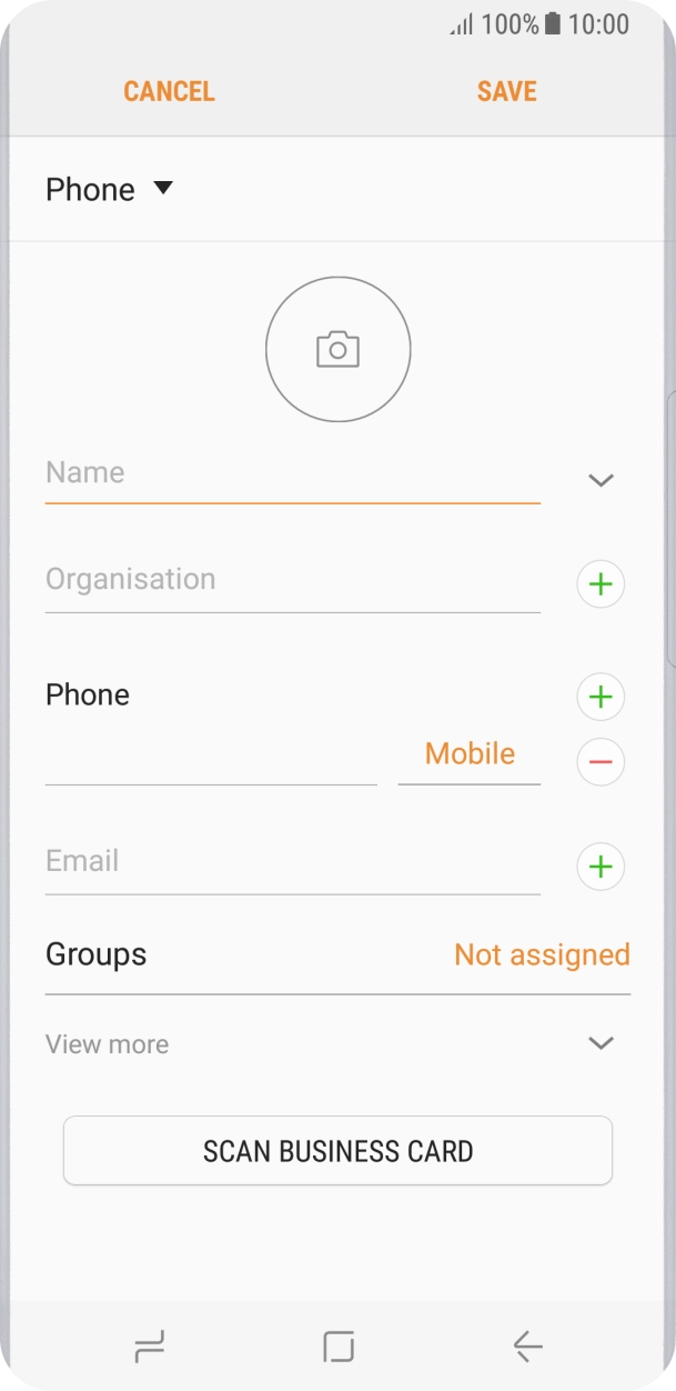 Press Name and key in the required name.