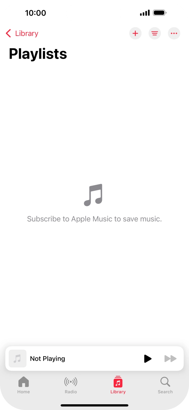 Press the new playlist icon. Press the new playlist icon.