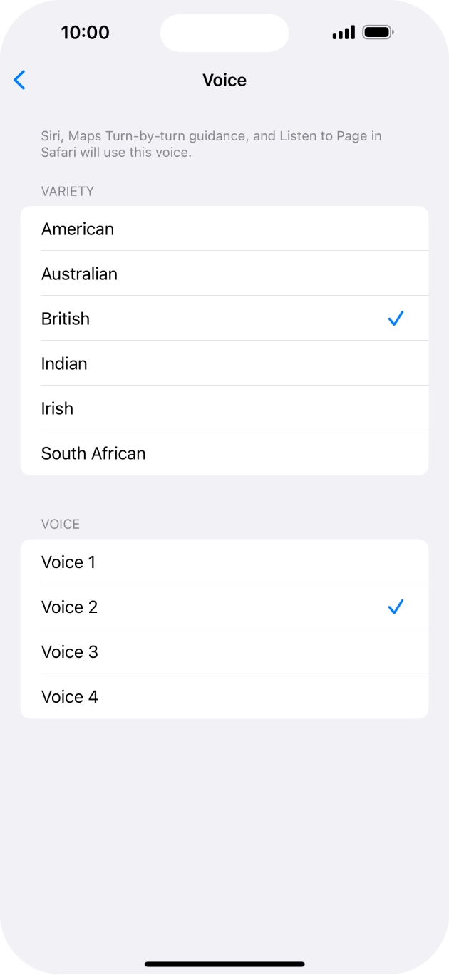 Press the required accent.