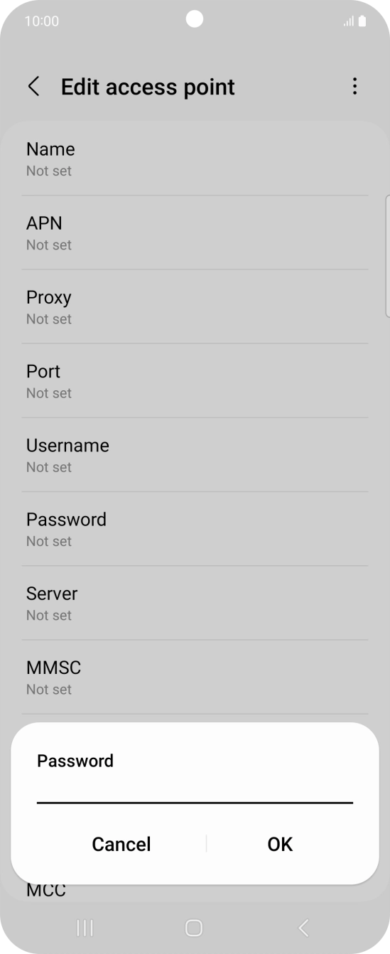 Key in password and press OK. Key in password and press OK.