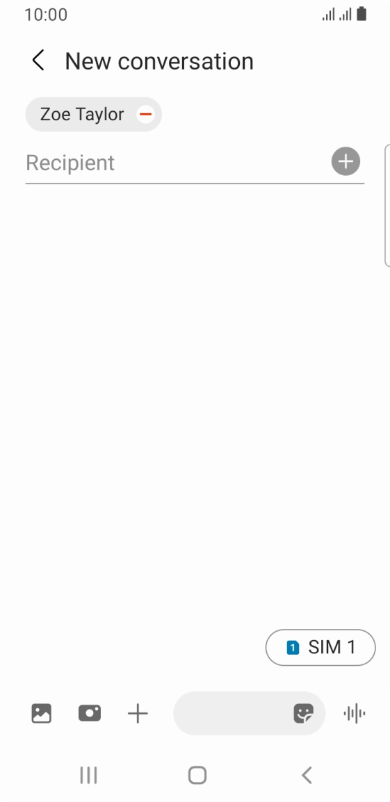Press the SIM icon to select the required SIM. Press the SIM icon to select the required SIM.