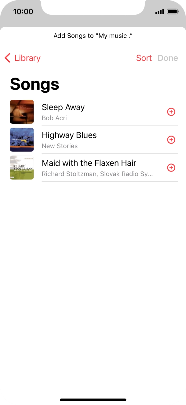 Go to the required category and press the required audio file.