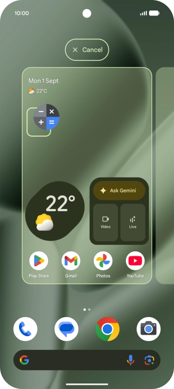 Drag the app icon to the required position on the home screen.