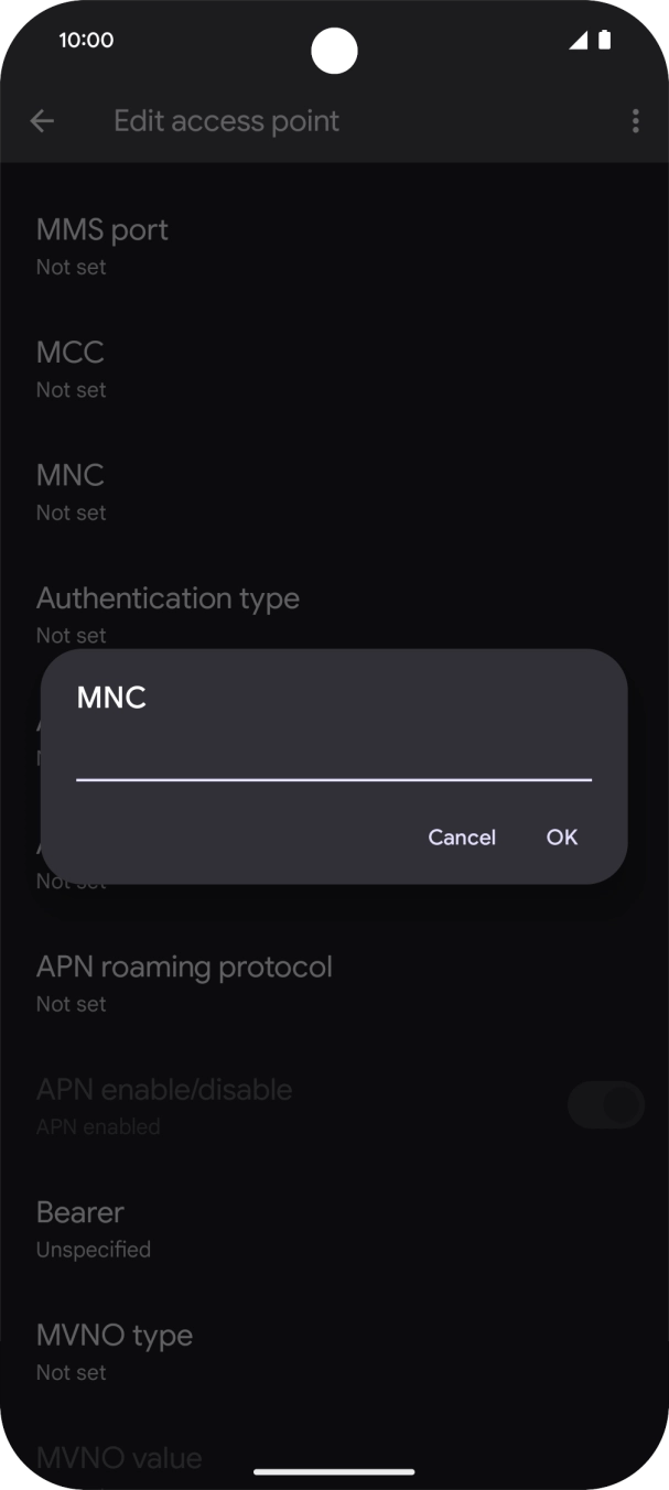 Key in 10 and press OK. Key in 10 and press OK.