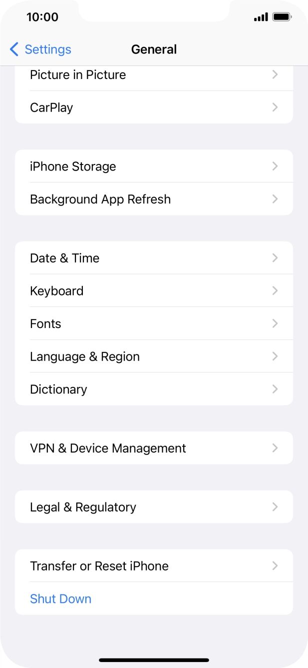 Press Transfer or Reset iPhone.