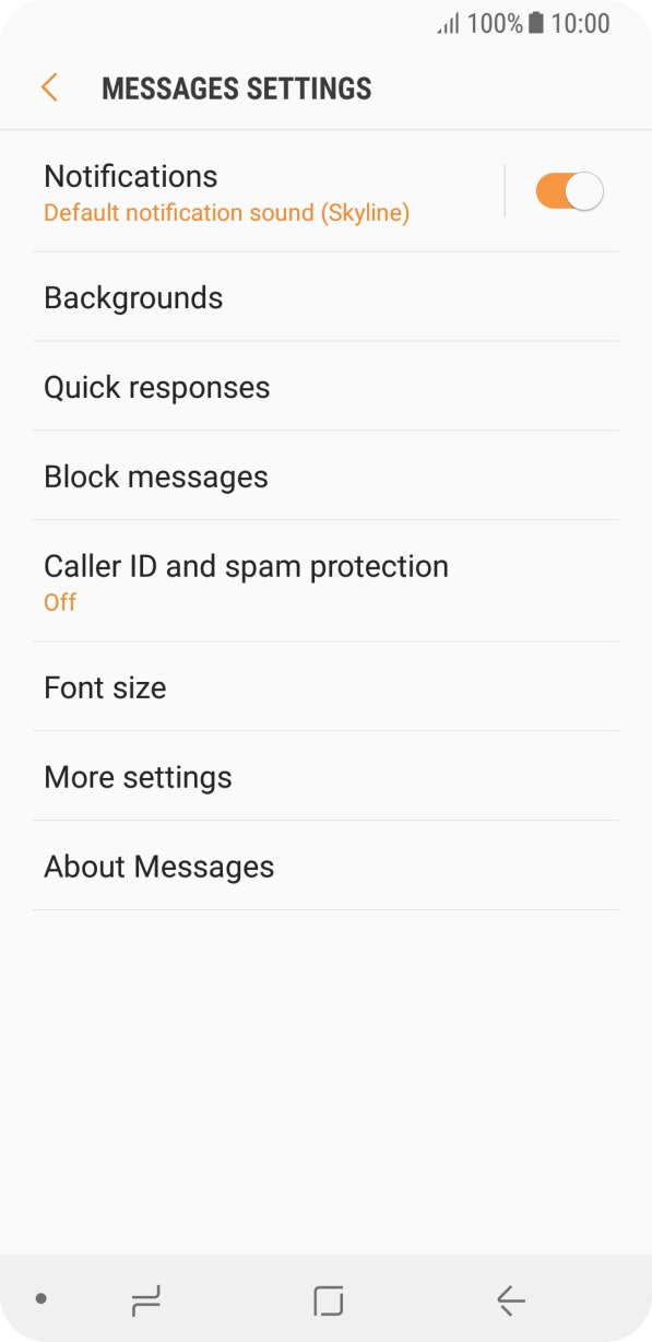 Press More settings.
