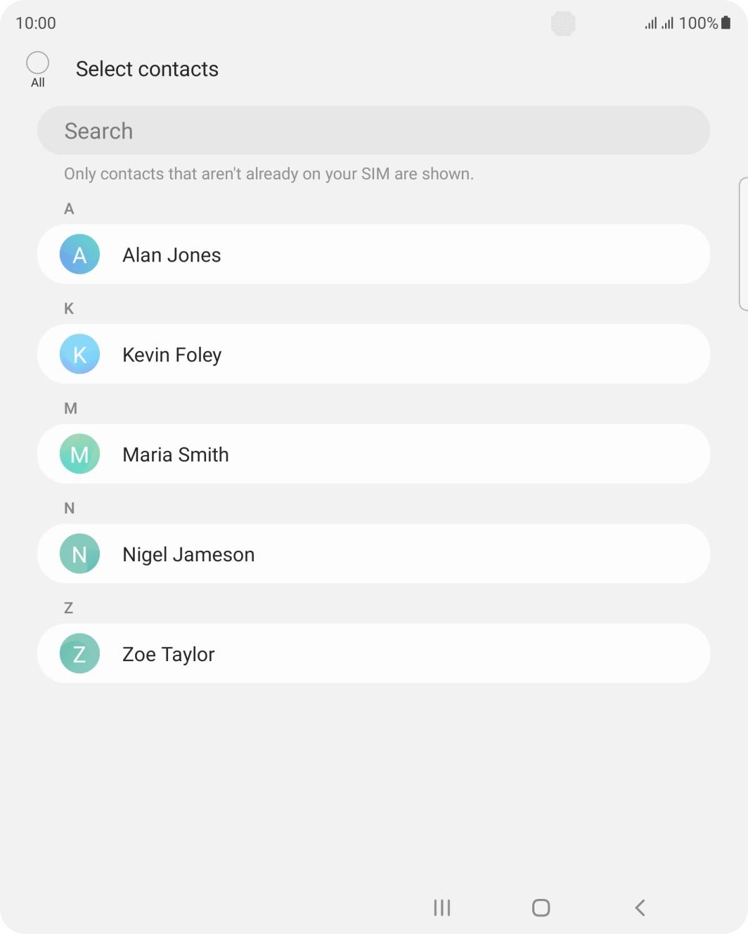 Press the field above 'All'.