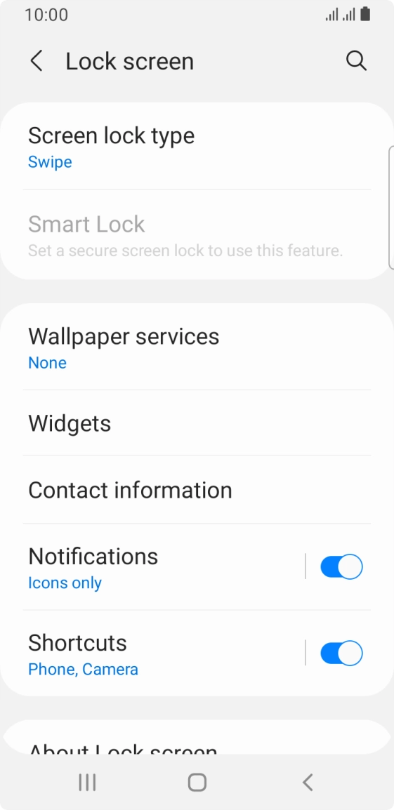 Press Screen lock type.