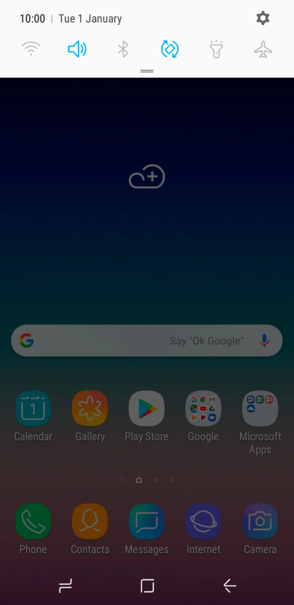 Press the settings icon. Press the settings icon.