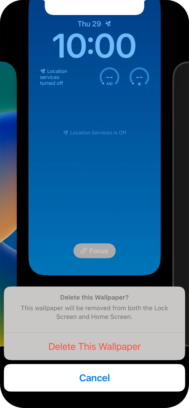 Press Delete This Wallpaper.