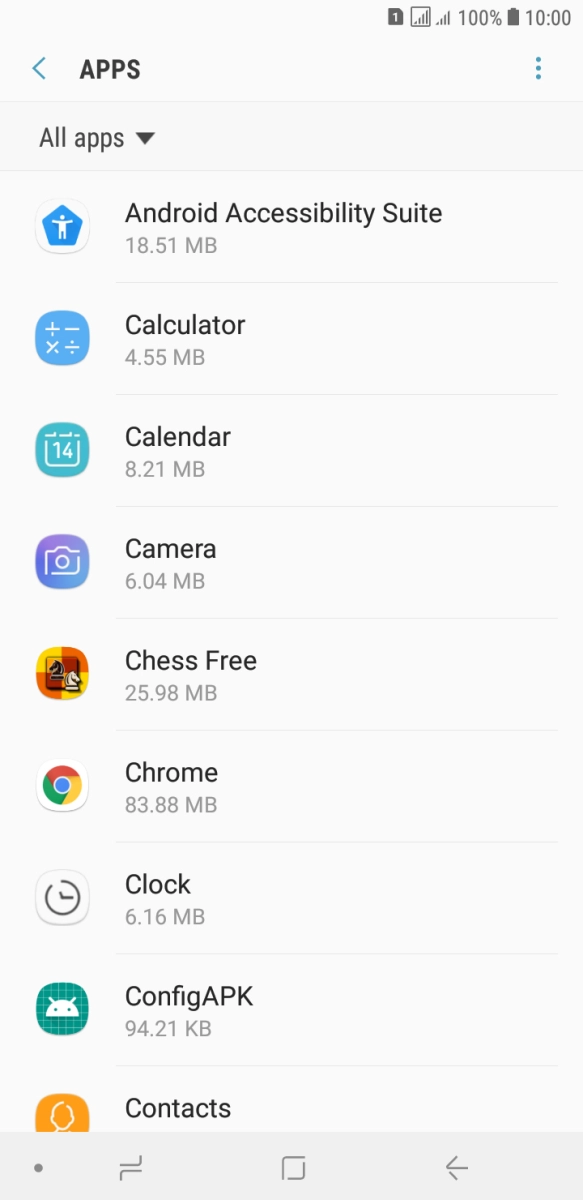 Press the required app.