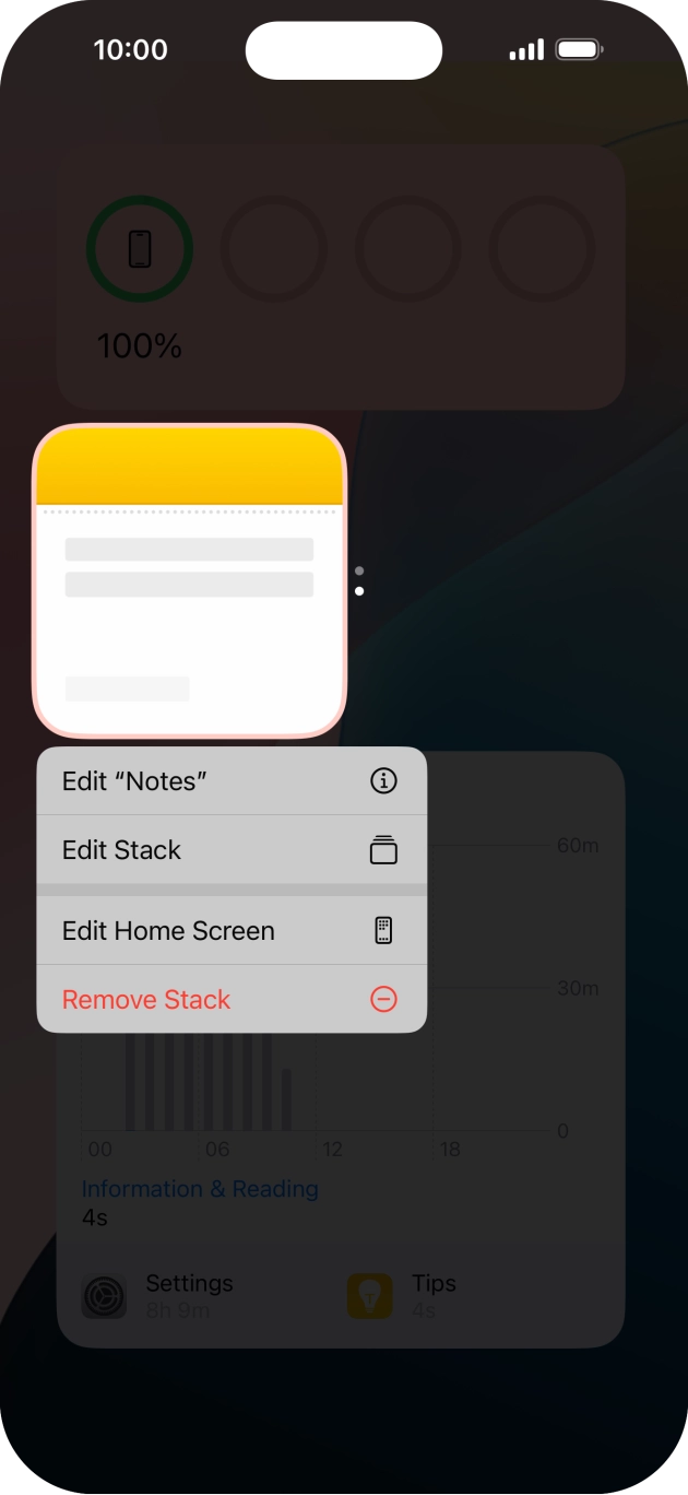 Press Edit Stack. Press Edit Stack.