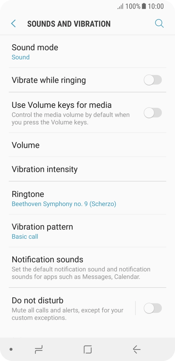 Press the Home key to return to the home screen.
