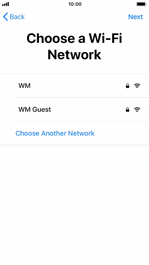 Press the required WiFi network.