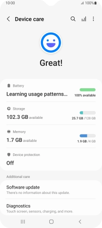 Press Battery.