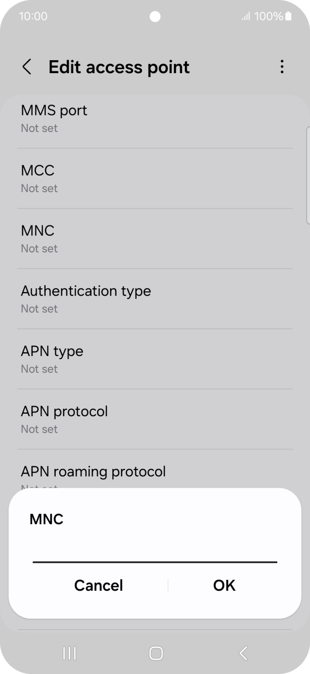 Key in 10 and press OK.