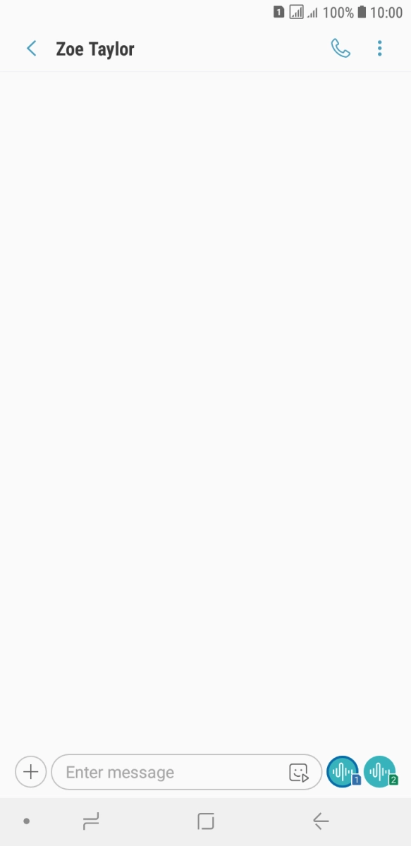 Press the text input field and write the text for your text message.