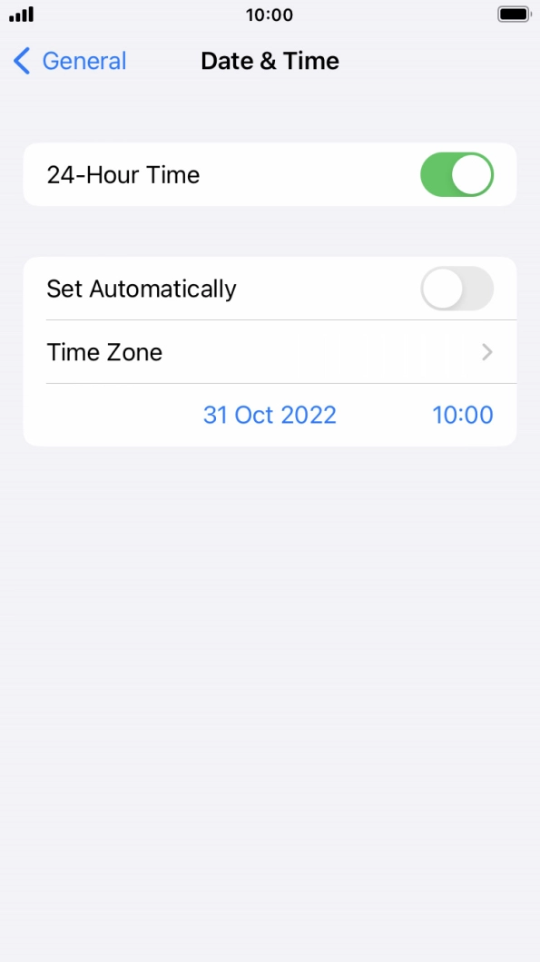 Press the indicator next to 'Set Automatically' to turn on the function.