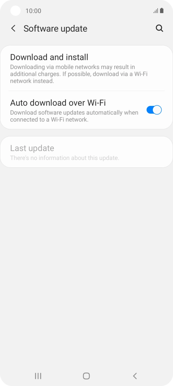 Press Download and install. If a new software version is available, it's displayed. Follow the instructions on the screen to update the phone software.