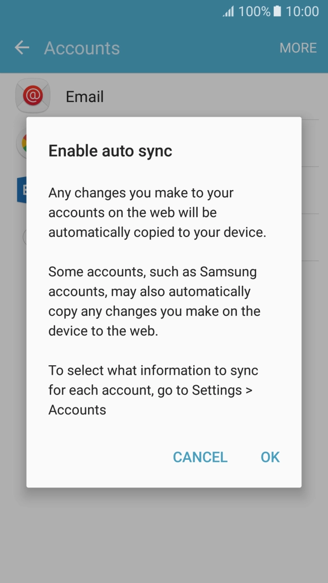 Press OK to turn on the function.