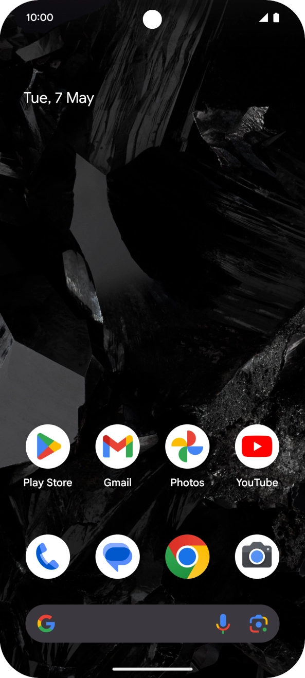 Slide two fingers downwards starting from the top of the screen.