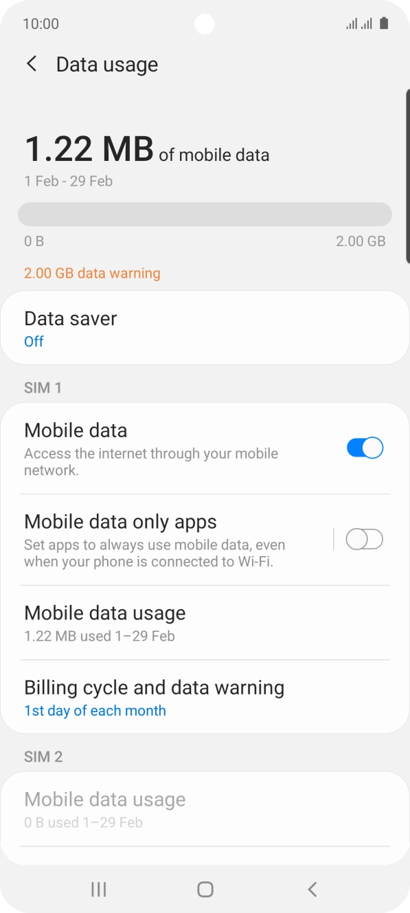 The total data usage is displayed.