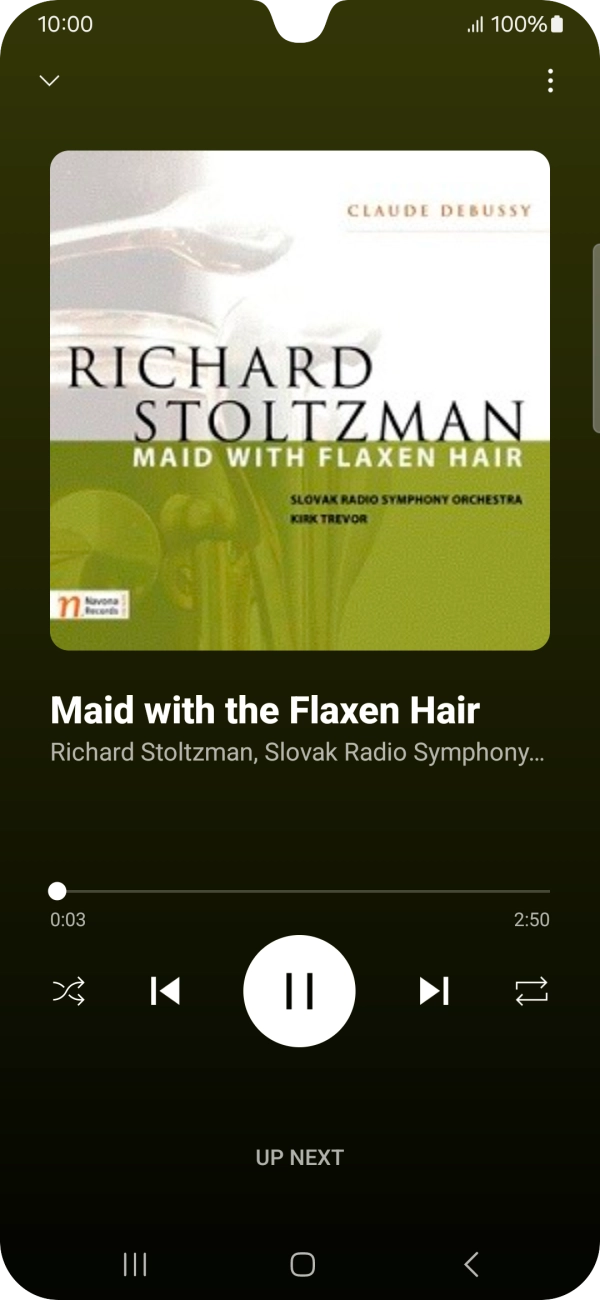 Press arrow right to go to the next audio file.