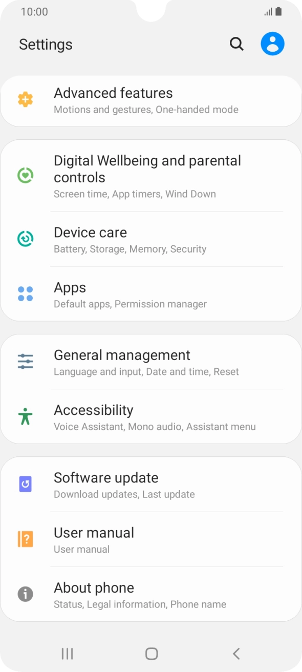 Press Software update.