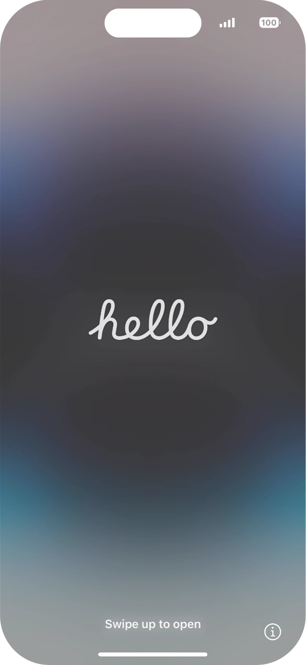 Slide your finger upwards starting from the bottom of the screen.