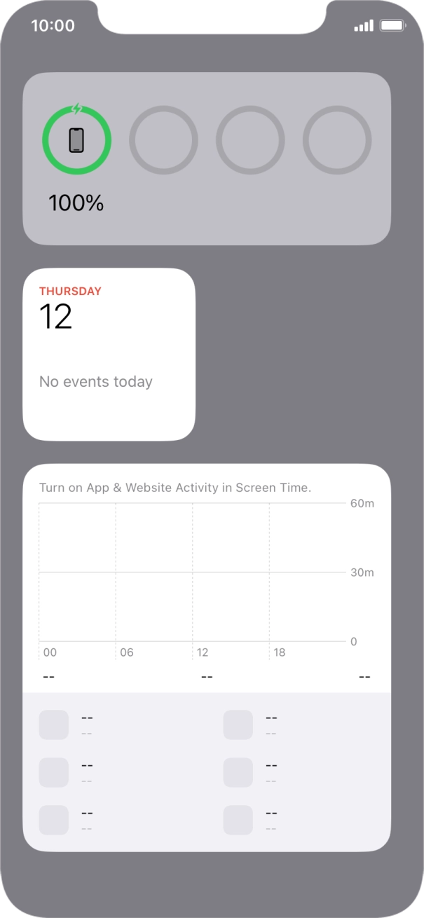 Press and hold the required Widget Stack. Press and hold the required Widget Stack.