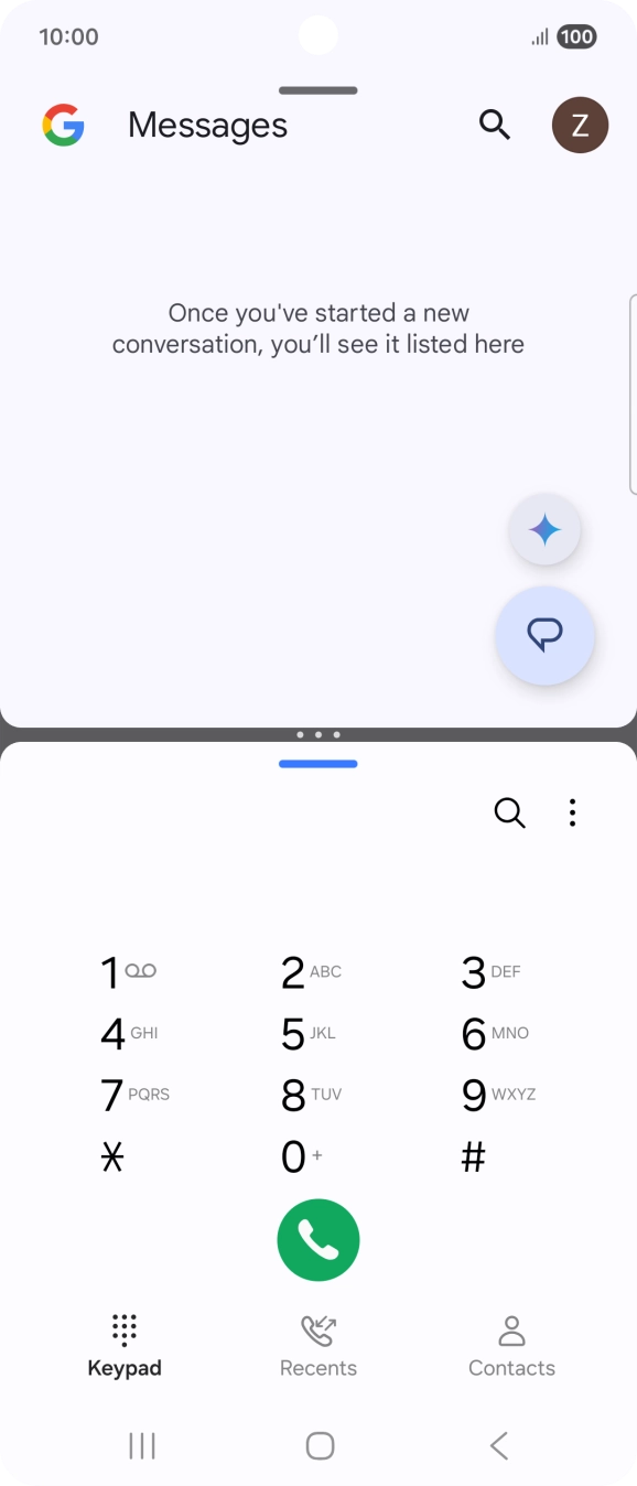 The applications are now shown in split screen view and you can use both applications at the same time.