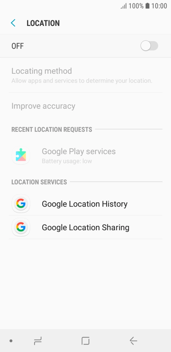 Press the indicator to turn the function on or off.