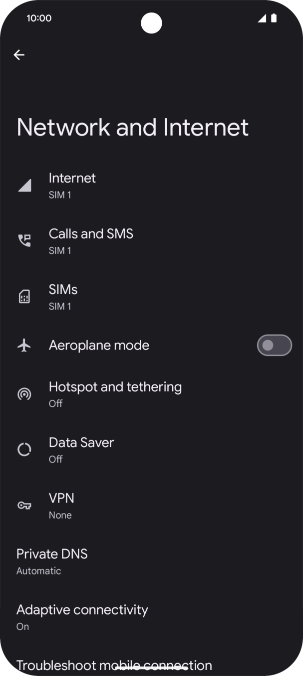 Press SIMs. Press SIMs.