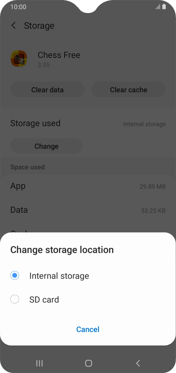 Press the name of the memory card.