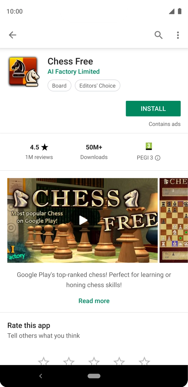 Press INSTALL and follow the instructions on the screen to install the app.