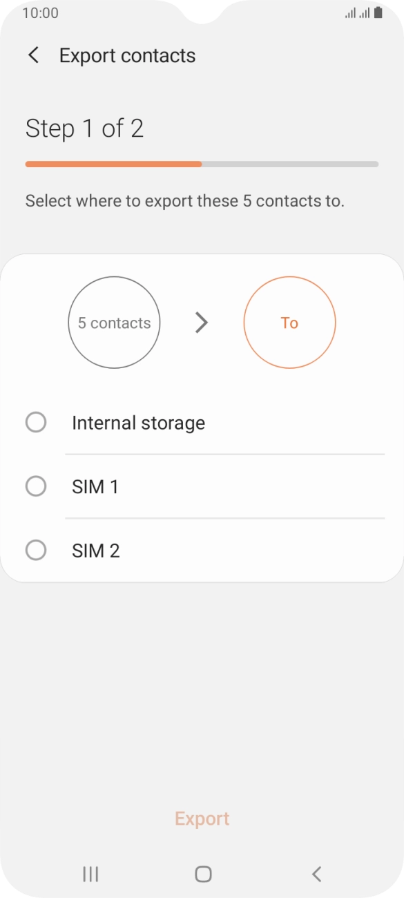 Press the required SIM.