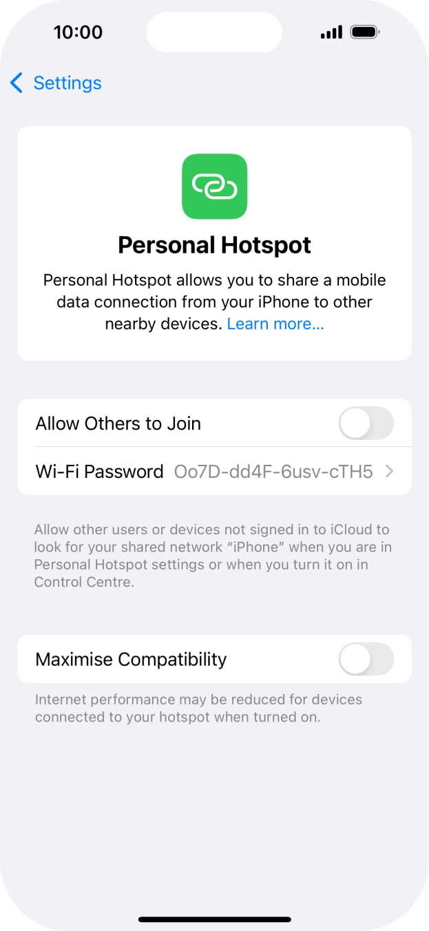 Press Wi-Fi Password and key in the required password. Press Wi-Fi Password and key in the required password.